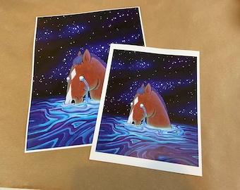 the view from halfway down - art print of original painting - Bojack horseman