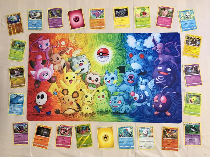 Playmat Van Goghkemon Pokemon Tcg Standard 14 X Etsy
