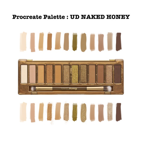 Procreate Palette: UD NAKED HONEY (Urban Decay inspired scheme) Digital Download