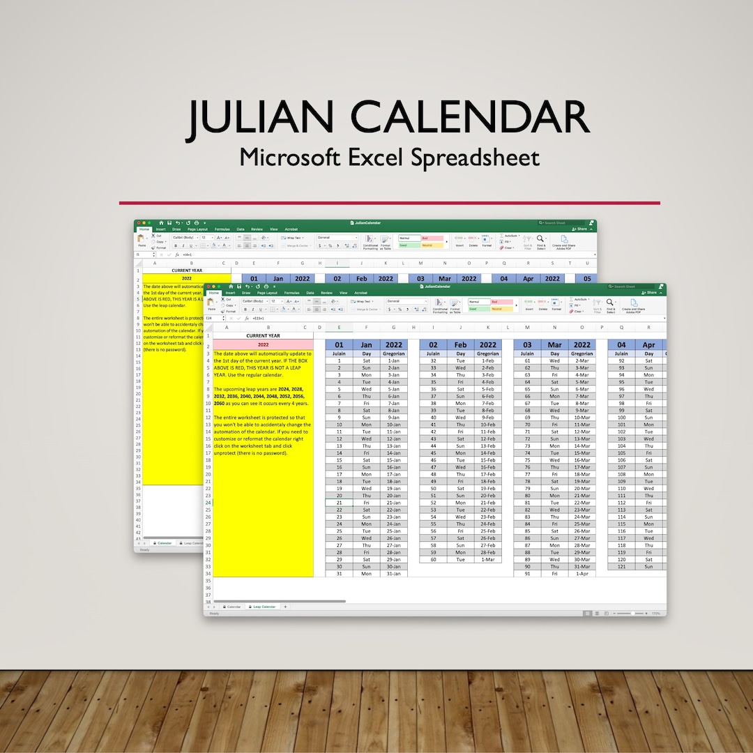 Julian and gregorian calendar etsy