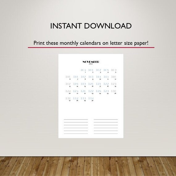 2022 Julian and Gregorian Calendar Etsy