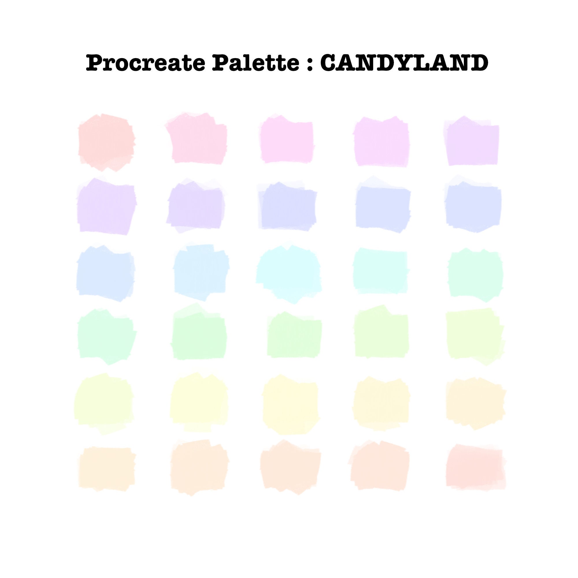 Procreate Palette: CANDYLAND (pastel Hues) Digital Download - Etsy