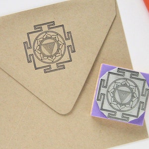 KALI YANTRA-stempel, Kali Yantra-stempel, Yantra-stempel, cadeau yogaleraar, mandala-stempel, stempel heilige geometrie, boeddhistische stempels, Ma Kali