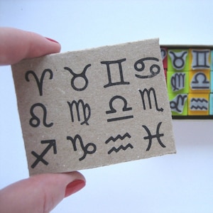 Jeu d'estampes du zodiaque, horoscope, cadeau pour amoureux des signes du zodiaque, astrologie, planètes, constellations, thème astral
