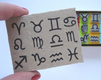 Zodiac Rubber Stamps, Horoscope Signs Lover Gift, Astrology Planetary Constellations, Astral Chart, For Clay Soap
