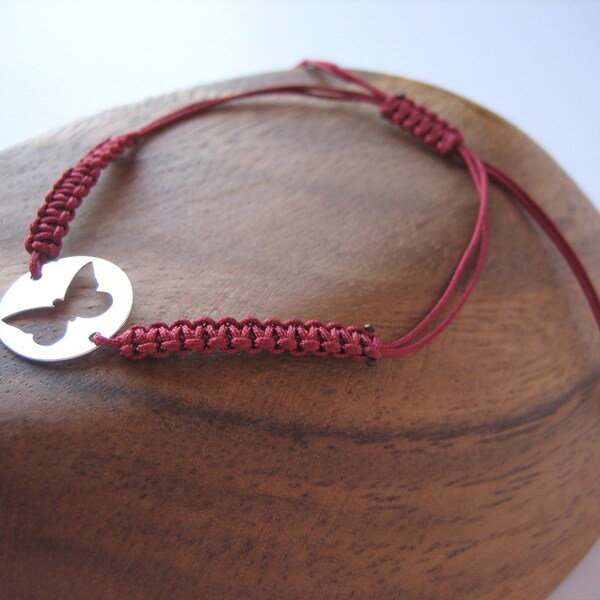 Pulsera MARIPOSA. Pulsera de plata de ley. Pulsera con dijes de plata. Pulsera Boho Chic. Pulsera para mujer y niña.
