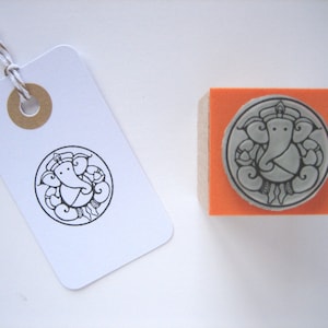 Timbro in gomma GANESHA, timbro elefante GANESH, rimozione ostacoli, timbro Om Ganesha, regalo per insegnante di yoga, Ganapati, diario Vinayaka, Yogi
