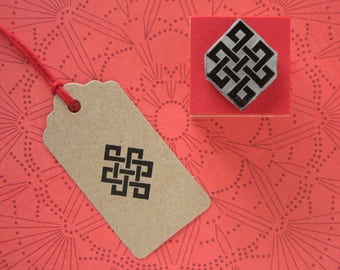 Infinite knot Stamp. Endless Knot Stamp. Eternal Knot Stamp. Tibetan Buddhism stamp. Infinite knot. Endless Knot. Eternal Knot.