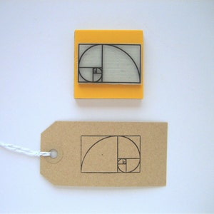 FIBONACCI Rubber Stamp, Sacred Geometry Journal, Golden Spiral Planner, Numbers Lover, Golden Ratio Symbol, Geometric Pattern Gift, Maths