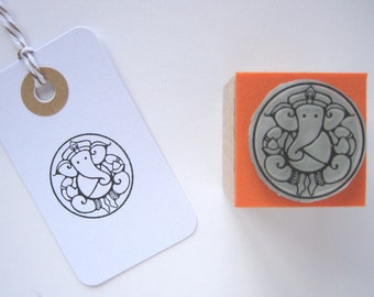 GANESHA Rubber stamp, GANESH Elephant Stamp, Remover of obstacles, Om Ganesha stamp, Yoga teacher gift, Ganapati, Vinayaka Journal, Yogi