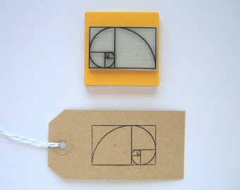 FIBONACCI Rubber Stamp, Sacred Geometry Journal, Golden Spiral Planner, Numbers Lover, Golden Ratio Symbol, Geometric Pattern Gift, Maths