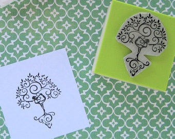 YOGA TREE Rubber stamp. Asana stamp. Yoga pose stamp. Yoga life tree. Life tree stamp. Yoga stationery. Yoga Diary. Yoga Journal