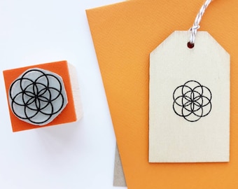 SEED OF LIFE-stempel, stempel heilige geometrie, cadeau yogaleraar, spiritueel cadeau voor beste vriend, mandala-dagboek, kristallen raster, yogi-dagboek
