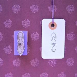 Godin stempel, godin spiraal rubberstempel, Wicca altaar, Pagan Journaling, Hecate Gaia Venus Lilith, feministische planner, symbool van de grote godin