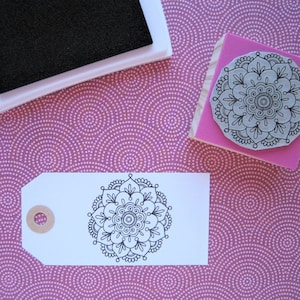 MANDALA-stempel, lotusbloem journaling, planner yogales, tijdelijke henna tattoo, cadeau yogaleraar, meditatiekunst, yogi stamping