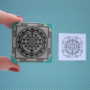 Tampon SRI YANTRA, tampon Sri Chakra, géométrie sacrée, tampon yoga pour agenda, journal de méditation, carte de pleine conscience, motif yantra, cadeau