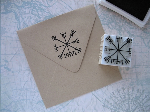 Paper-Crafting vegvisir Mystical rune symbols viking runes Stamp Viking Compass Stamp 1,5x1,5 Iceland symbol Scrapbooking Card Making
