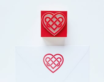 CELTIC HEART KNOT rubber stamp, Celtic Love Knot, Celtic knotwork, Valentines Stamp, Eternal Love Stamp, Wedding Invitation, Celtic Irish