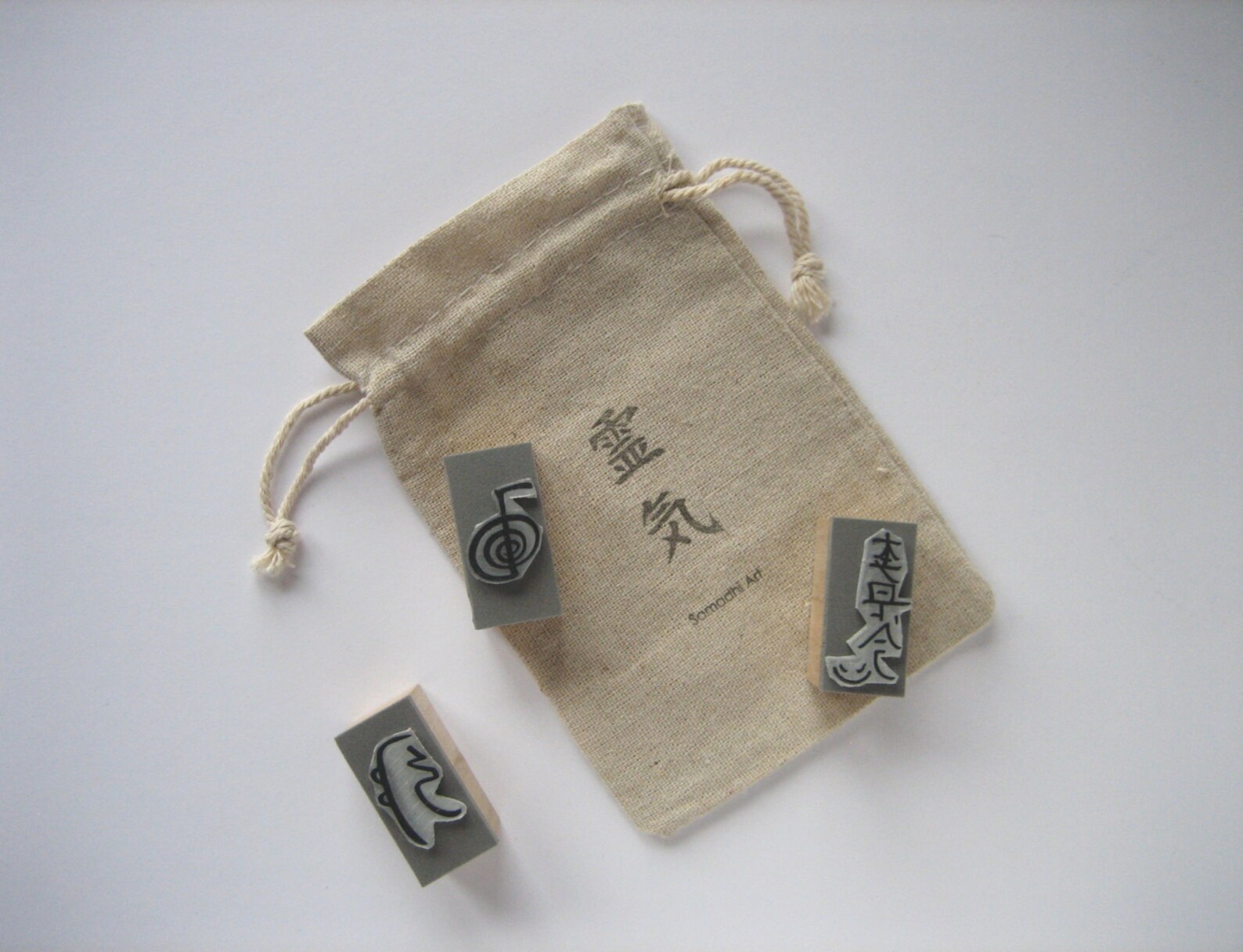 Set of 3 Rubber Stamps of Traditional Japanese REIKI Cho Ku Etsy