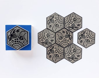 GAUDI TILE Rubber Stamp (Version 2), Catalan Modernism Lover, Architecture Lover Gift, Barcelona Art Souvenir, Catalonia Wedding Favor