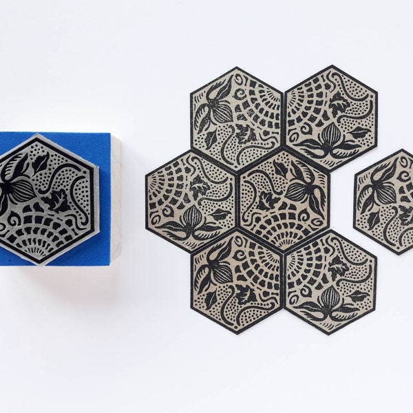 GAUDI TILE Rubber Stamp (Version 2), Catalan Modernism Lover, Architecture Lover Gift, Barcelona Art Souvenir, Catalonia Wedding Favor