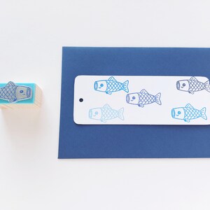 Koinobori Rubber Stamp, Flying Fish Windsock, Koi Fish Banner, Japanese Carp, Fish Flag, Japan Festival, Spring Celebration, Outdoor Decor image 2