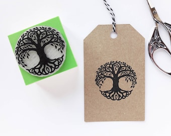 TREE OF LIFE Rubber Stamp, Sacred Tree Symbol, Roots Nature Stamping, Alchemical Planner, Celtic Alchemy, Altar Gift Lover, Alchemists
