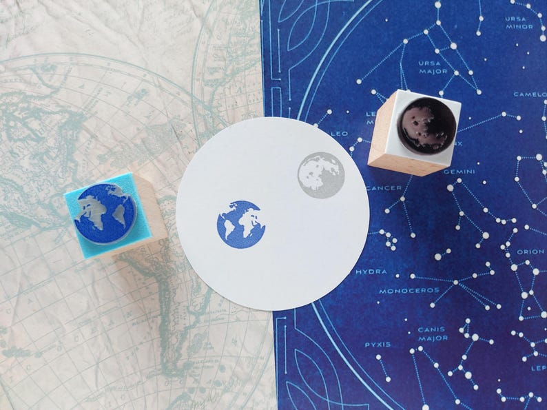 Astrologische planetaire aspecten stempels, cadeau voor astrologieliefhebbers, rubberen stempels met sterrenbeelden, planeten en universum dagboek, dierenriem planner afbeelding 12