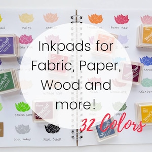 Tamponi di inchiostro per carta, per tessuto, per legno, ULTIME UNITÀ!, 32 colori misti Versacraft per timbri in gomma, Mini tamponi di inchiostro, Tamponi di inchiostro vegani per timbri