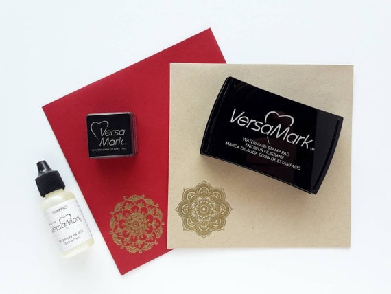 EMBOSSING Ink Pad, Versamark Tsukineko, Watermark Ink Pad, Transparent  Inkpad for Paper, Oil Based Ink, DIY Wrapping Paper, Christmas Gift 