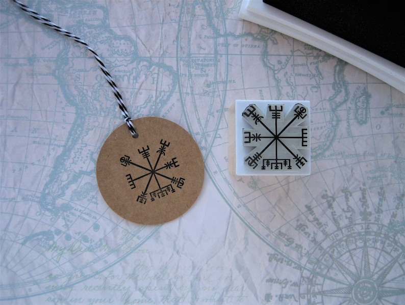 Paper-Crafting vegvisir Mystical rune symbols viking runes Stamp Viking Compass Stamp 1,5x1,5 Iceland symbol Scrapbooking Card Making