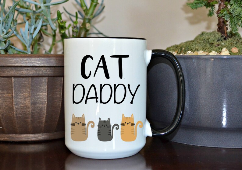 Cat Daddy Coffee Mug 15 Oz Gift for Cat Daddy Funny Gift for Etsy