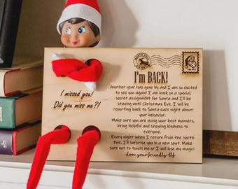 I'm back from the North Pole Post Card, Post Card from Santa, Mail from the North Pole, Christmas Traditon, Holiday Spirit
