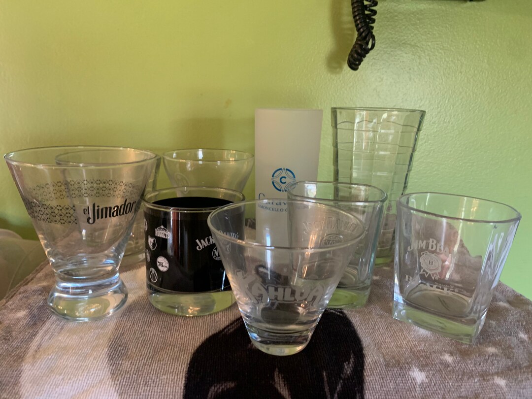 VARIETY of RANDOM Liquor/alcohol Glasses Tumblers Snifters Etsy