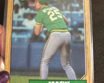 Mint Condition 1987 Mark McGwire Baseball Card 1987 in Sleeve