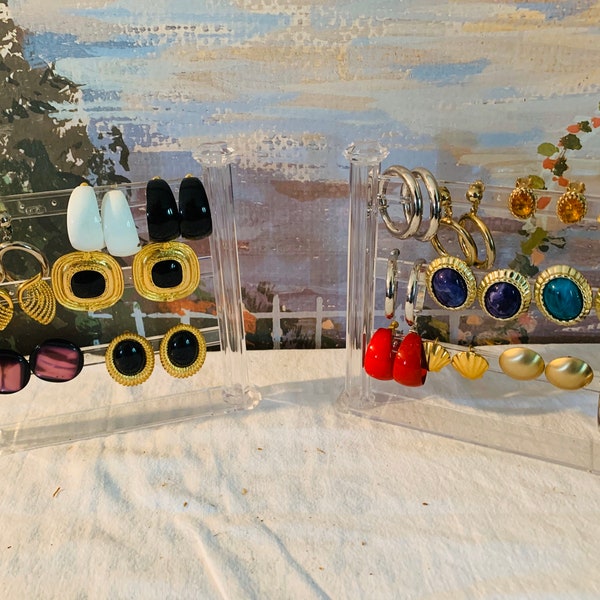 Random Lot of Some-Usable Clip-On and/or Pierced Earrings Offered for Crafts But All Usable for Crafts
