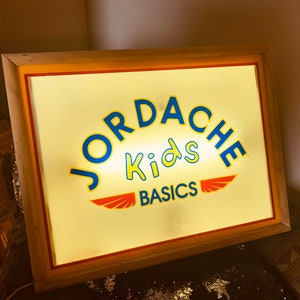 REDUCED 10%!!! Unique and Rare Jordache Kids Lighted Sign for Man Cave or Kids’ Walls