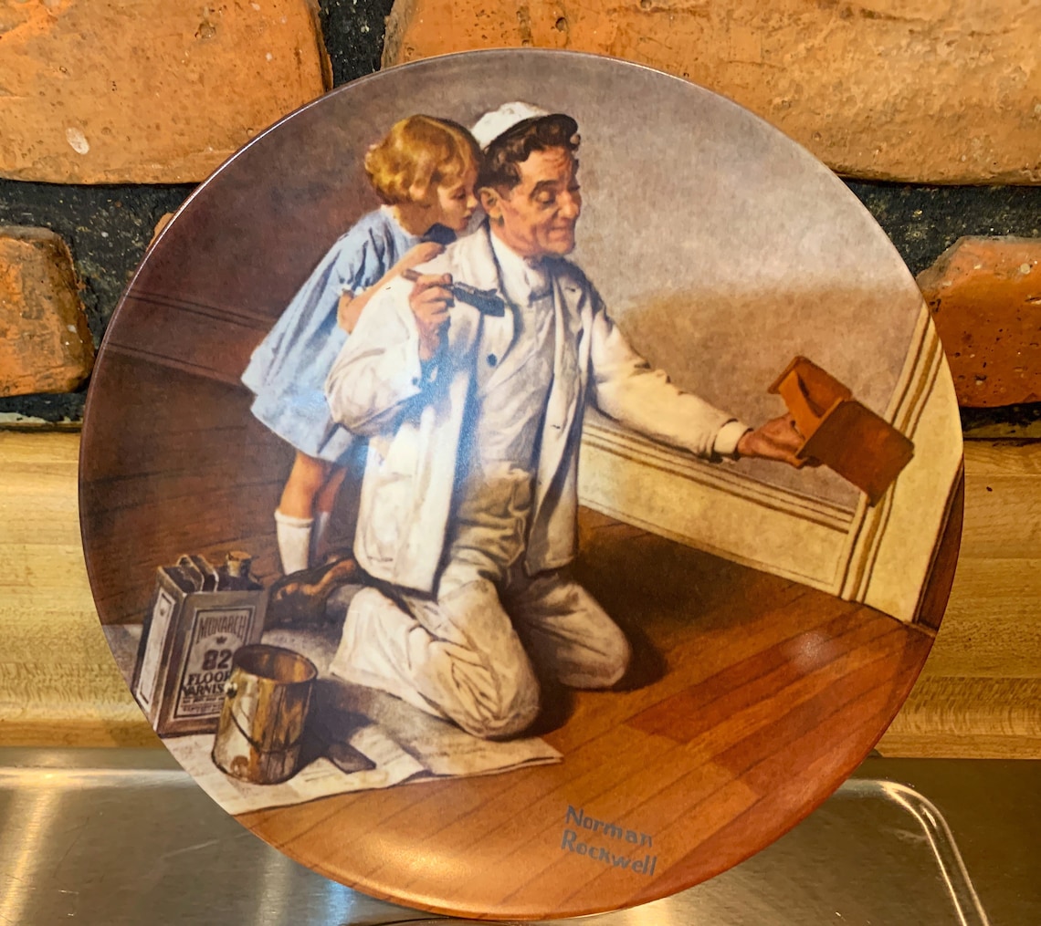 Triplet of Norman Rockwell Plates. All Signed and Numbered Etsy
