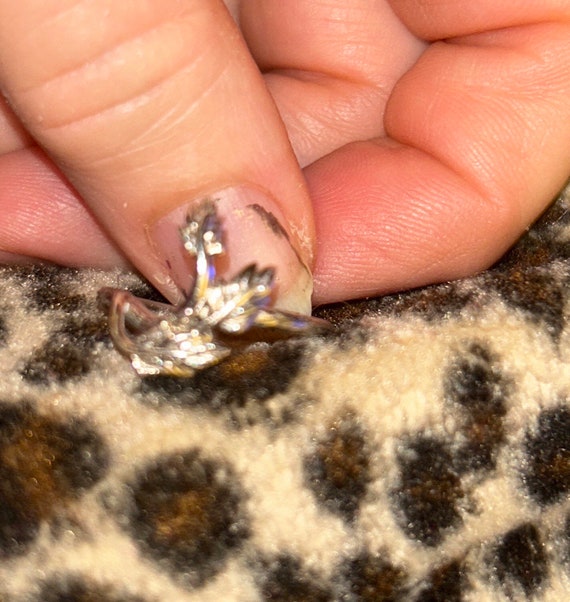 Adorable Yet Simple Tiny .925 Sterling Silver Lea… - image 5