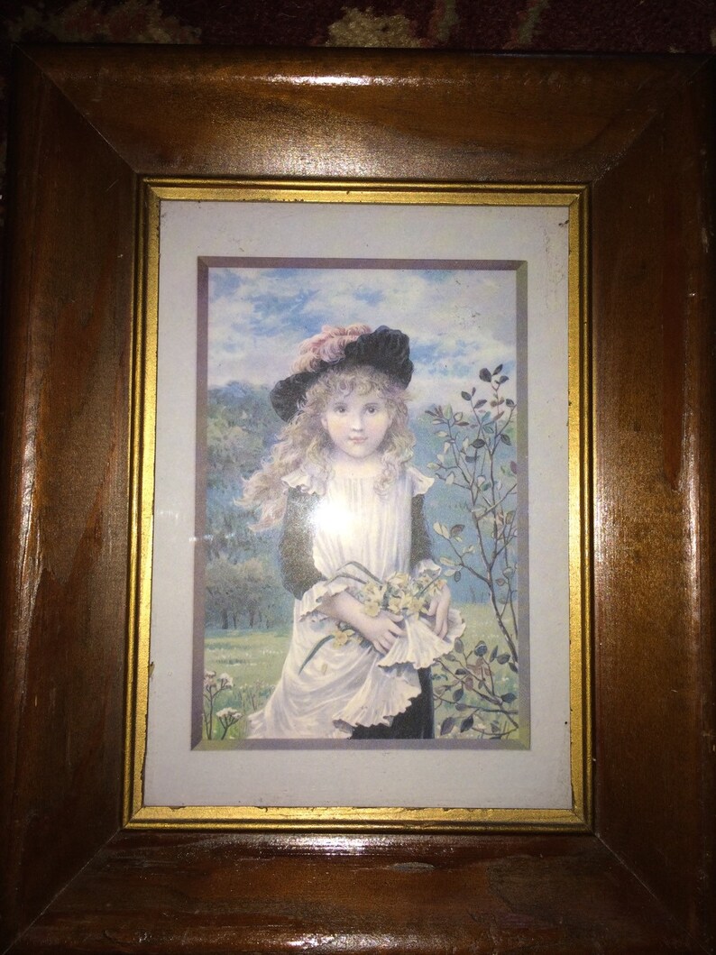 Pink Young Lady 5 x 7 Framed