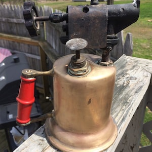 Hand-held Brass Torch Salvaged from Turner Brass Works