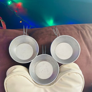 Three Stainless Steel Multi-Purpose Hanging Cups Perfect for Camping
