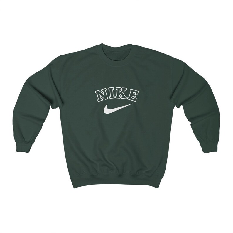 green vintage nike crewneck