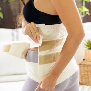 Postpartum Belly Wrap Natural Cloth Open Bottom Girdle Tummy