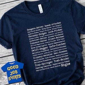 DnD Rogue Shirt for DM Gift DnD T Shirts for Dungeons and Dragons Shirt for DnD Player Gift DnD Classes Gift D&D Clothing DnD Shirt Men 2XL