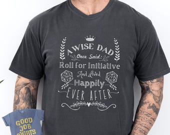 DnD Dad Shirt: Dungeon Master Comfort Colors® T-Shirt for Dungeons and Dragons Playing Fathers