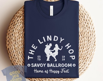 Lindy Hop Shirt for Swing Dancers: West Coast Swing Dance Teacher Gifts, Lindy Hop Dance Instructor, Swing Music Fans, Big Band Musicians