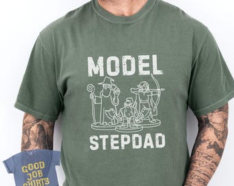 DnD Model Step Dad Comfort Colors® Shirt: DnD Minis T-Shirt for Dungeons and Dragons Playing Step Fathers