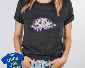 Isopod Shirt with Dairy Cow, Poly Poly Shirt, Isopod Gift, Clean Up Crew, Entomologist Shirt, Bug Shirt, Insect Shirt, Isopod Accessories