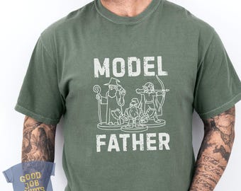 Nerdy Dad Gifts: DnD Dad Shirt in Comfort Colors® for Dungeons and Dragons Players